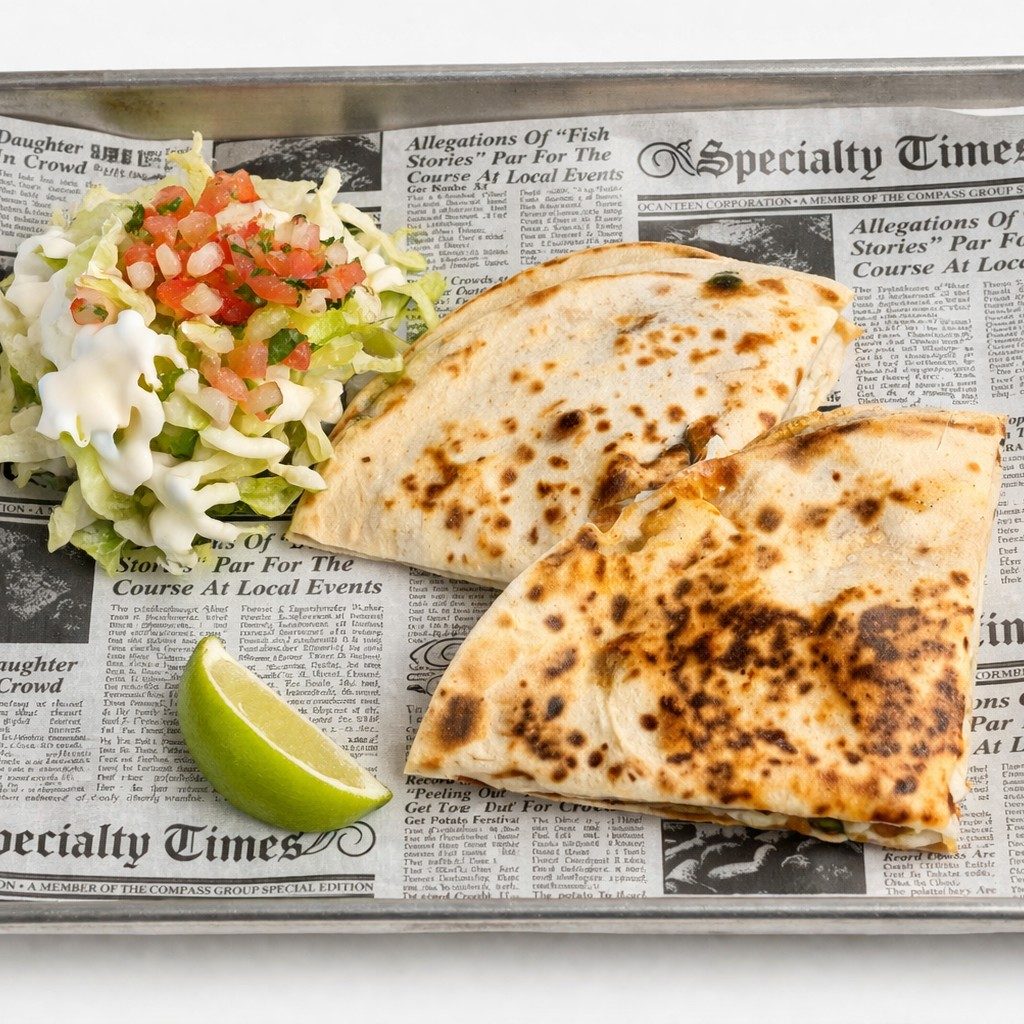 CHICKEN QUESADILLA.